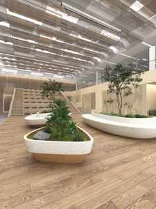 쇼핑몰 및 공원용 패션 디자인 인조석 화단 의자 - Product Image 2