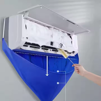 Kit de Nettoyage Manuel de Climatisation Domestique Mural en PVC et Plastique avec Tuyau d'Évacuation, Protecteur de Lavage de Poussière pour Climatisation Industrielle