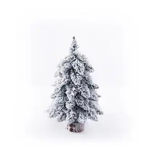 植绒圣诞树流行圣诞树家族，雪橄榄绿色圣诞树海伦