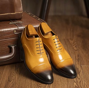 Chaussures Oxford pour hommes en cuir véritable, à bout fermé, imperméables, antidérapantes, légères, pour le bureau, couleur Evergreen - Product Image 1