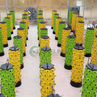 Vente en gros tour de plantes hydrophonique verticale tour aquaponique puissance sol jardin Kit tour Pots en plastique