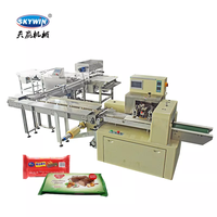 Système d'alimentation automatique à bon prix, ligne d'emballage de pâtisseries et de gâteaux, machine d'emballage en flux pour barres chocolatées, mini machine d'emballage en flux