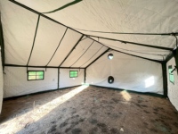 Tente d'expédition en toile de coton de qualité militaire quatre saisons, une chambre, pour 10 personnes, résistante à l'eau, pour le camping en plein air