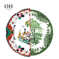 Assiette en porcelaine de conception hybride, service de table en céramique de style occidental et oriental, vaisselle en porcelaine, service de table de mariage