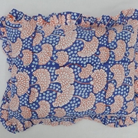 Housse de coussin en coton botanique audacieux avec bordure à volants, coussin décoratif pour chambre et canapé