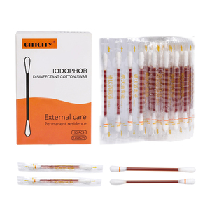 En gros 50pcs Povidone Iode Écouvillon Stick <span class=keywords><strong>Liquide</strong></span> Iodophore Coton-tige pour <span class=keywords><strong>Pansement</strong></span> - Product Image 4