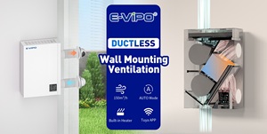 Système de ventilation sans conduit E-VIPO ERV, purificateur d'air, récupérateur <span class=keywords><strong>VMC</strong></span> double flux, anti-corrosion, mural, <span class=keywords><strong>pour</strong></span> <span class=keywords><strong>une</strong></span> <span class=keywords><strong>seule</strong></span> pièce - Product Image 5