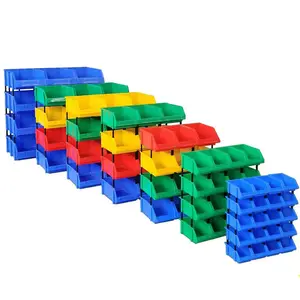 Kotak polos HDPE plastik, tempat penyimpanan dapat ditumpuk untuk sepatu dan mainan