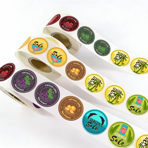 Exquisite and high-quality packaging labels Factory direct sales/customized logo <b>waterproof</b> <b>adhesive</b> roll label packaging label - Product Image 1