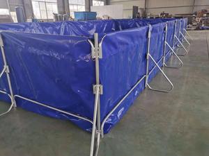 Grote commerciële stalen viskweektanks, garnalenkwekerij PVC voor buiten aquacultuur, verzinkte paneel viskweektanks - Product Image 6