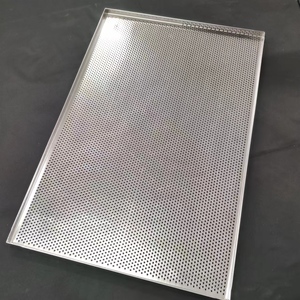 Khay thép không gỉ 304/201 đục lỗ 40*30*5cm, cấp thực phẩm, khay đục lỗ/ khay nướng/ dụng cụ làm bánh - Product Image 2