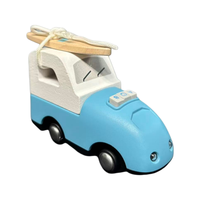 Jouets de voiture miniatures en bois, voitures mignonnes pour enfants avec boutons coulissants et roues mobiles, voitures de jeu Montessori colorées pour développer la motricité fine