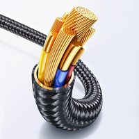 USAMS SJ744 Trend 100W Max Siap Kirim USB2.0 Tipe C PD 100W 1.2M Kabel Data Pengisian Cepat Digital USB C LCD