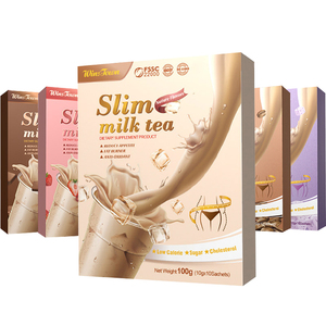 Poudre de thé au lait minceur faible en calories sans sucre, soutien métabolique, boisson diététique, contrôle de l'appétit, brûleur de graisse, gestion du poids, <span class=keywords><strong>repas</strong></span> - Product Image 1