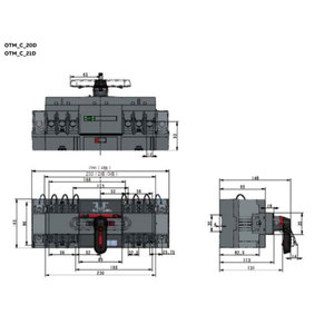 Interruptor de Transferencia Automática de Doble Alimentación Serie OTM, Grado PC, OTM63F4C21D380C, 32A/100A/160A, CA 230V, 3 Fases - Product Image 5