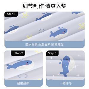 Pet <b>Cooling</b> Mat Rectangle Waterproof <b>Cooling</b> Chew Resistant Cat Dog Sleeping <b>Pad</b> Cartoon Style Pet Bed - Product Image 4