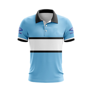 Camiseta de Rugby Personalizada para Hombre, Estilo Retro a Rayas Azul Claro, para Aficionados, Clubes y Equipos, Proveedor OEM - Product Image 1