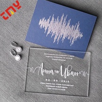 Carte de menu de mariage personnalisée en acrylique, invitation de mariage de luxe