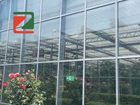 Système de serre hydroponique intelligente à grande échelle ZHUOTAI avec contrôle climatique et couverture en verre, fabriqué en Chine