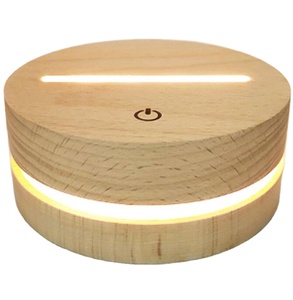 ฐานวางไม้พร้อมไฟ <span class=keywords><strong>LED</strong></span> แบบชาร์จไฟได้ โคมไฟกลางคืนแบบสัมผัสไร้สาย ที่วางโคมไฟอะคริลิค 3 มิติ ดีไซน์ทันสมัยสำหรับห้องนั่งเล่น - Product Image 1