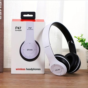 P47 5.0 ワイヤレスヘッドホン 折りたたみ式 HIFI ステレオベースイヤホン 子供用ヘルメット型ギフト マイク付き USBアダプター iPhoneゲーム対応 - Product Image 6