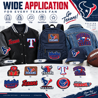 Écussons brodés Houston Texans, logo de l'équipe de football américain, à coudre ou à repasser, pour vestes, chapeaux, sacs