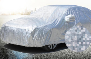 Housse de voiture extensible imperméable en polyester PEVA - Protection UV à 90 %, anti-soleil, anti-poussière, ajustement personnalisable, modèle universel - Product Image 4