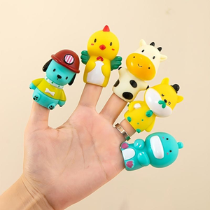 Animaux mignons de <span class=keywords><strong>dessin</strong></span> <span class=keywords><strong>animé</strong></span>, <span class=keywords><strong>marionnettes</strong></span> à doigts, jouets à doigts, cadeaux pour enfants, jouets pour enfants, <span class=keywords><strong>marionnettes</strong></span> à doigts en PVC - Product Image 3