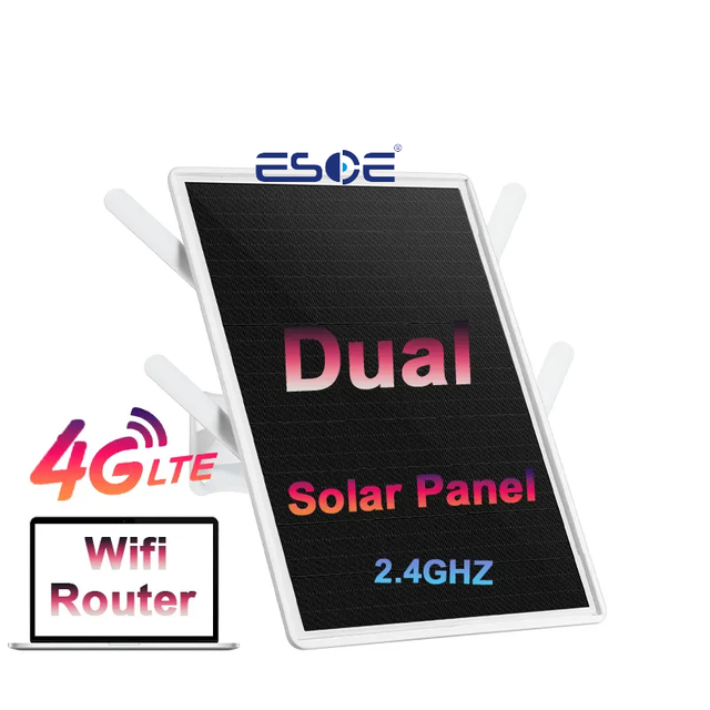 ESOE 15W Outdoor Wireless 4G LTE Sim Card Solar WIFI 35000mAh Battery 24hrs 7 Days Working Solar 4G Wifi Router