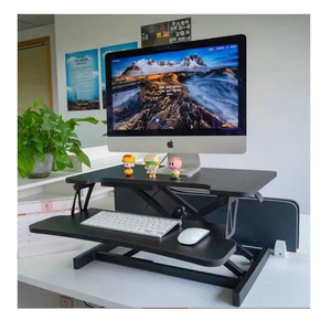 Escritorio de ordenador portátil neumática ajustable de altura de elevación, mesa de pie, convertidor de escritorio, muebles de oficina de madera - Product Image 4