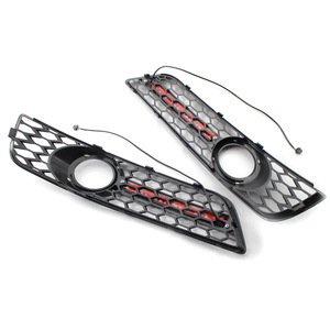 Grille de phare antibrouillard LED avec DRL pour Audi A3 2007-2012, modèle 8P0807682J, noire, exposition Hong Kong - Product Image 2