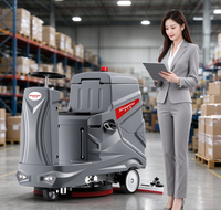 Autolaveuse électrique automatique V8 autoportée avec aspiration et séchage pour entrepôts, ateliers et centres commerciaux