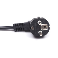 Câble d'extension électrique de haute qualité certifié KC C19, connecteur femelle IEC, 3 prises, cuivre, isolation PVC/caoutchouc, options 1-2m