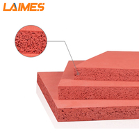 Tampon éponge à cellules fermées de feuille de mousse de caoutchouc de Silicone de dureté personnalisée à haute température d'usine pour la Table de fer de Machine de presse de la chaleur