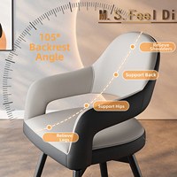 Chaises de salle à manger en cuir modernes nordiques, chaises de table pivotantes pour hôtels, restaurants, cafés, usage commercial, durables et écologiques