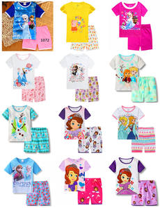 2026 New European American Casual Style Anna Elsa Two-Piece Set Girls Cartoon Breathable Cotton Short Sleeve <strong>Frozen</strong> <strong>Pajamas</strong> - Product Image 1
