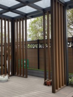 Panneaux de persiennes en composite plastique WPC co-extrudé bon marché, style bois, tubes de pergola, extérieur