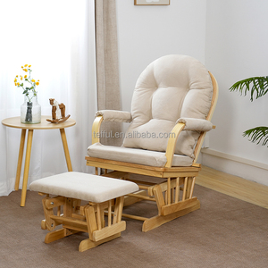 Fauteuil à bascule moderne en bois avec fonctions inclinables et réglables portables pour salon - Product Image 1