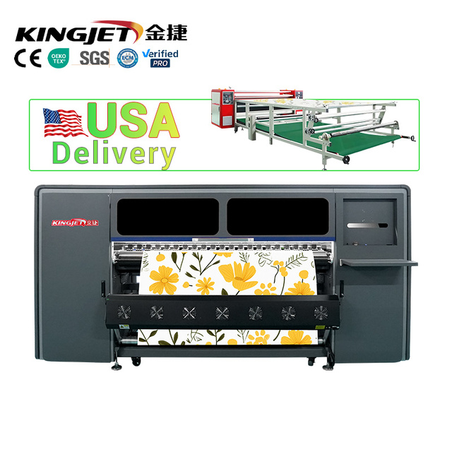 Kingjet Dye Sublimation Printer Machine Large Format Grando Textile Shirts Sublimation Printer Heads Digital Textile Printer