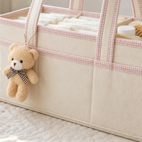 Panier de rangement portable personnalisé pour couches et jouets de bébé, organisateur de cadeaux de naissance, support pour essentiels de nurserie nouveau-né