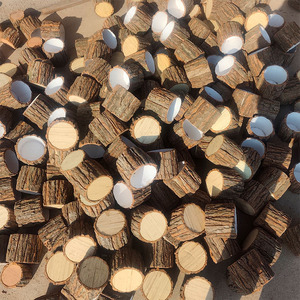 TC DIY Wood Succulent <strong>Vase</strong> <strong>Flower</strong> Bucket Bark Pot Floor Planter For Christmas Tree Home Garden Decoration - Product Image 5