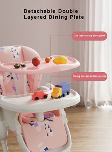 <span class=keywords><strong>Chaise</strong></span> <span class=keywords><strong>haute</strong></span> pour bébé CLAF BEBE, nouveau design, réglable, multifonctionnelle, de qualité supérieure - Product Image 2