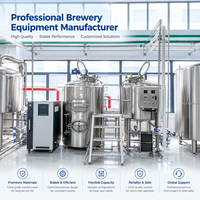 Équipement de brasserie 1000L/1500L/2000L avec cuve sous pression et cuve de fermentation, haute productivité, pour usage en pub et restaurant