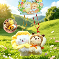 Pendentif en peluche personnalisé, série Fleur et Elfe, doux au toucher, respectueux de la peau, accessoire magnétique très prisé
