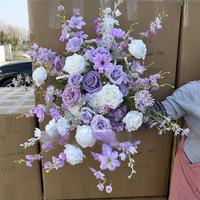 Nouvelle conception 2025 : Boule de fleurs artificielles printanières roses, jaunes et verdoyantes pour centres de table de mariage et décorations murales