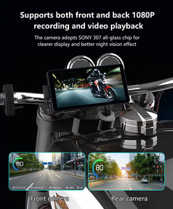 กล้องติดรถยนต์ระบบแอนดรอยด์4G หน้าจอสัมผัส6.1นิ้วระบบแอนดรอยด์ IP67กันน้ำอัตโนมัติสำหรับมอเตอร์ไซค์และแอนดรอยด์ - Product Image 2