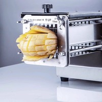 Coupe-pommes de terre électrique professionnel pour frites de taille uniforme, lames en acier inoxydable tranchantes
