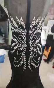 2023 Иллюзия полная Кружевная аппликация Хрустальное Бисероплетение рукава кепки часовник шлейф официальное Африканское арабское очаровательное свадебное платье русалки - Product Image 6