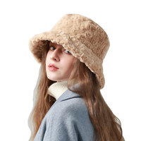 Vente en gros de nouveaux chapeaux de pêcheur d'extérieur plats et chauds en fourrure, serviette éponge d'hiver en peluche réversible pour cyclisme décontracté