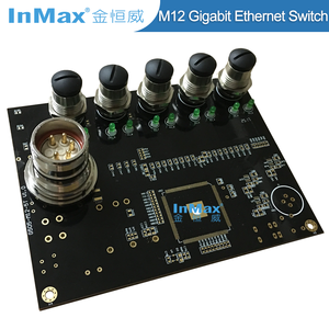 InMax produttore M12 interruttore e M12 cavo di rete 8 Pin Full <span class=keywords><strong>Gigabit</strong></span> 5 porti ferroviario interruttore Ethernet - Product Image 4